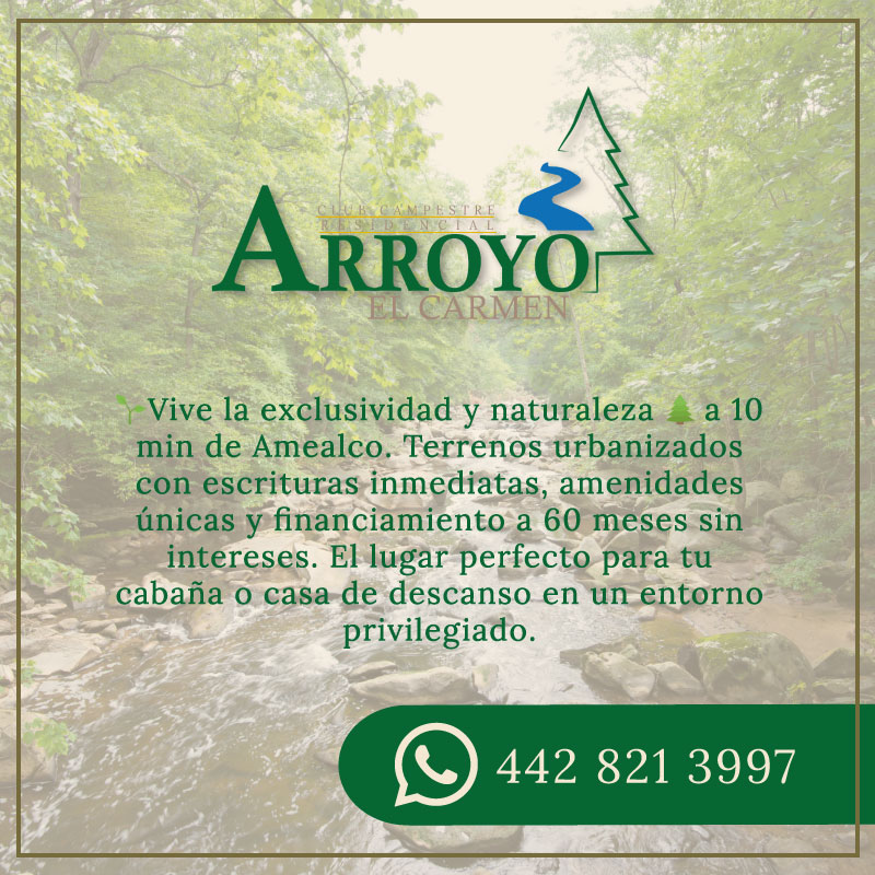 Venta de Terrenos en Amealco | Arroyo El Carmen